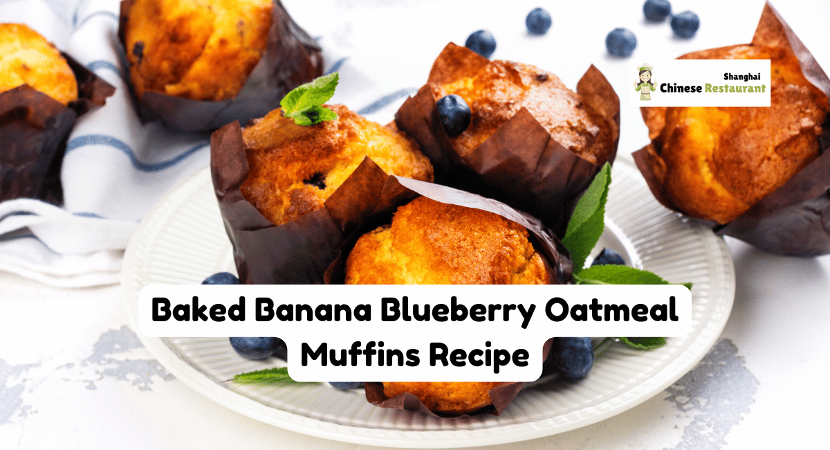 Baked Banana Blueberry Oatmeal Muffins Recipe